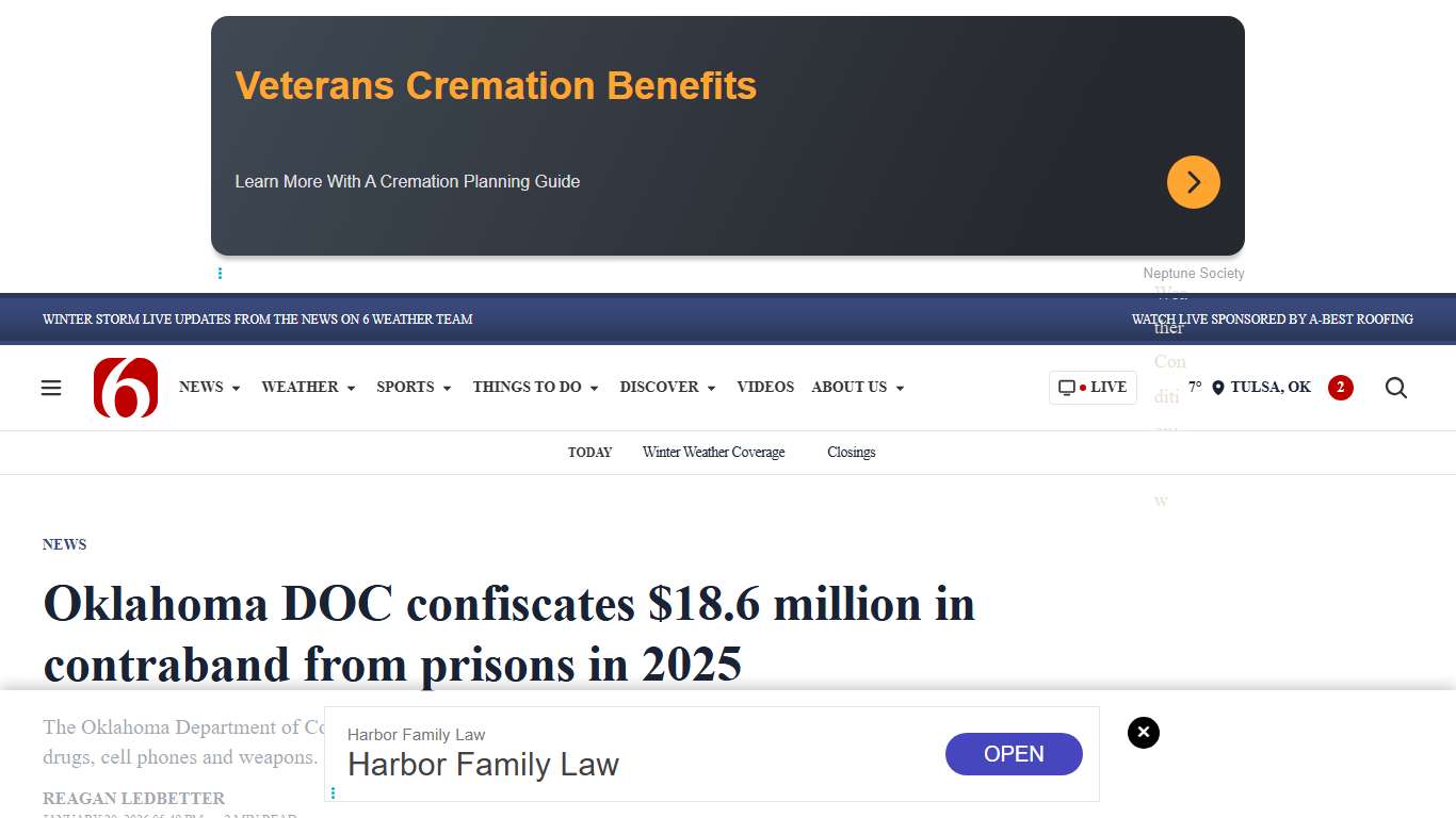 Here's how much the Oklahoma DOC confiscated in contraband from prisons last year - Newson6.com